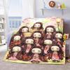 Nezuko Anime Throw Blanket Flannel Soft Warm Lightweight Blanket for Sofa Bed Home Decoration -QJY