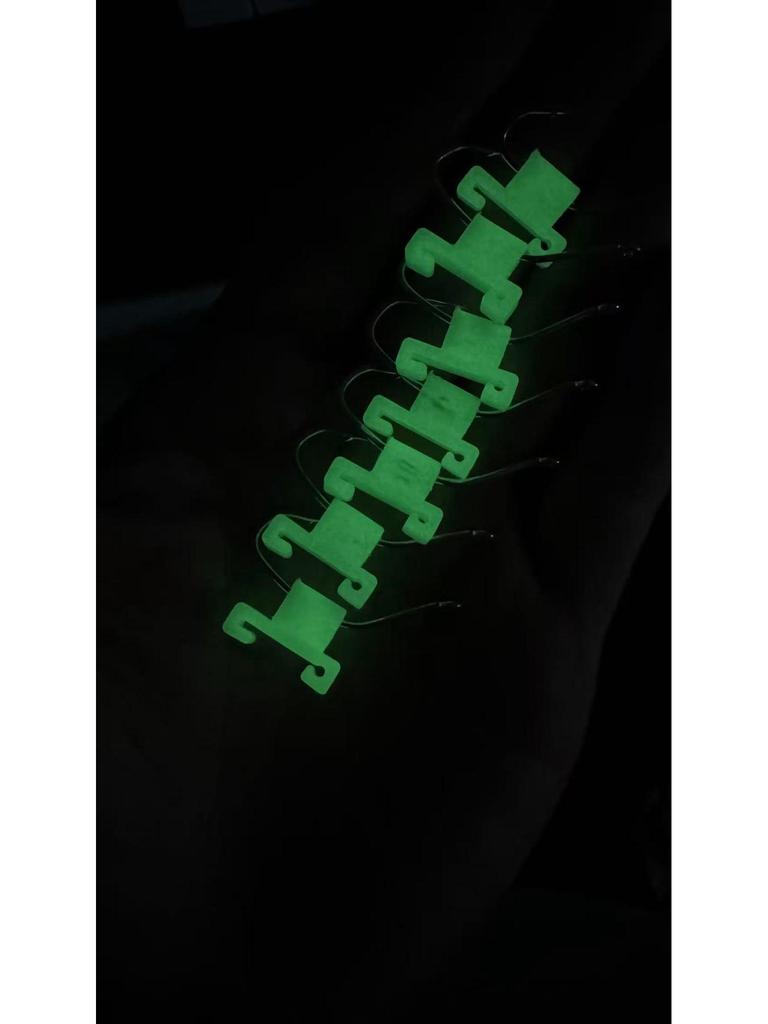 10-Piece Luminous Live Shrimp Fishing Hooks Set