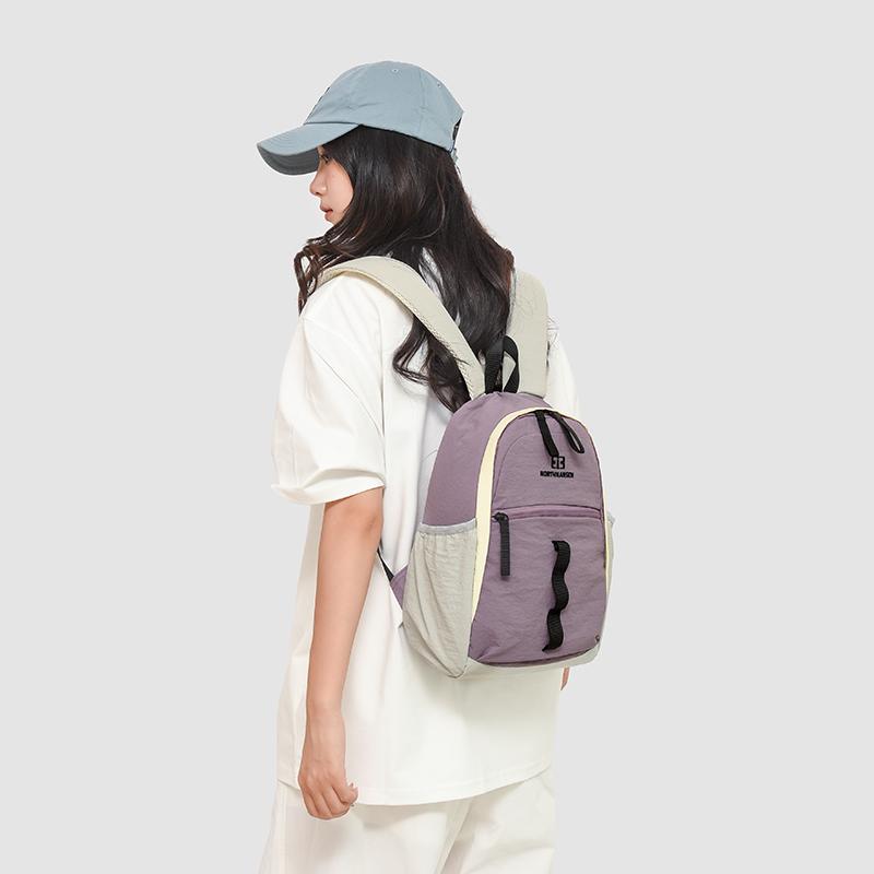 Contrast Color Student Schoolbag Women's Backpack Travel Bag