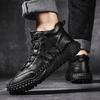 38-46 Fall/ Winter Mens Handmade  Leather  Soft Sock Ankle Boots Autumn Winter Men Boots Men's Ankle Boots Handmade Plush Shoes Casual Shoes