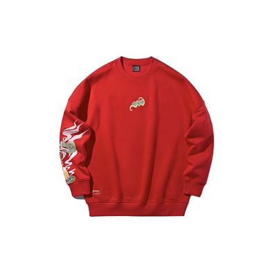 Li-Ning X Disney Co-Branded Mode Lockerer Pullover Sweatshirt Herren Oberteile Kirschrot AWDQ139-1