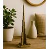 Statua del Burj Khalifa in Metallo per Arredamento Casa, Oggetto Decorativo Estetico - 5,5 X 3 X 18 Cm