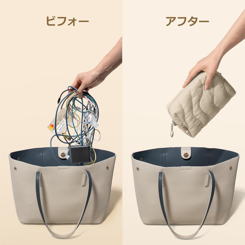 Tomtoc Fluffy Gadget Small Item Travel Lightweight Quilted Soft and Makeup Cosmetic Gadget Travel Convenient Sand Dune Pouch, Storage, Pouch, Bag,