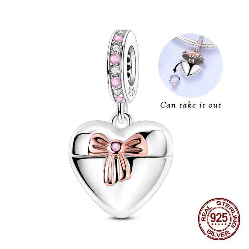 New Copper Pink Cross Bow Girl Heart Pendant Charms Fit 3Mm Original Bracelet Necklace Womens Fine Diy Jewelry Gifts