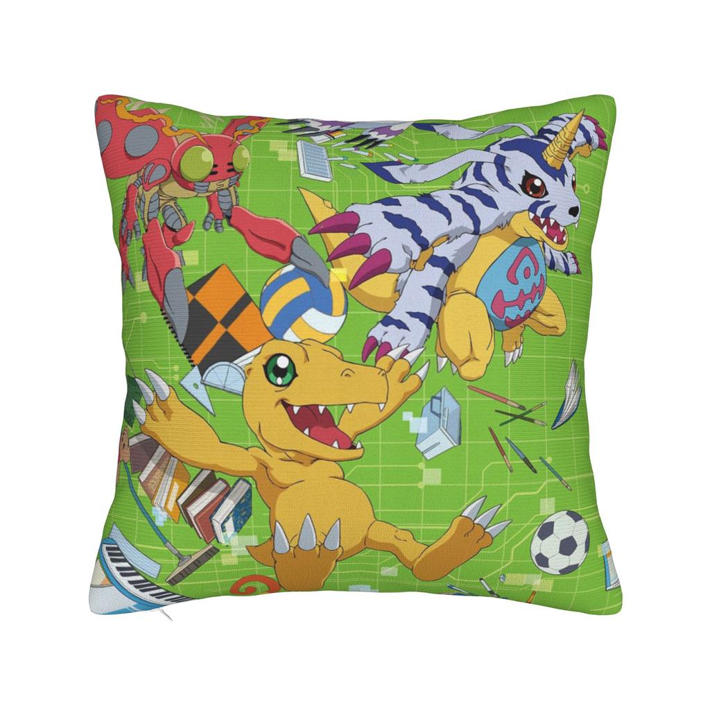 Digimons Cartoon Square Pillow Case Cushion Covers Fashion Polyester Decor Pillowcase For Home 40X40Cm