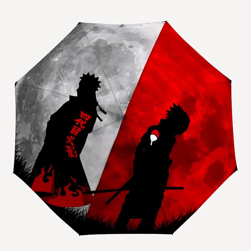 NARUTO Automatic Folding Umbrella with Sturdy Iron Frame, Portable Compact Travel Umbrella All-Season Use Parties023