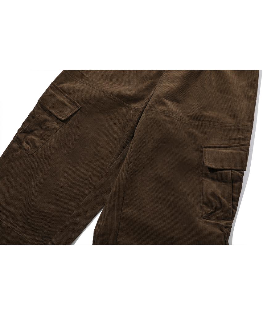 CPGN STUDIO Corduroy Wide Overcargo Pants Dark Brown