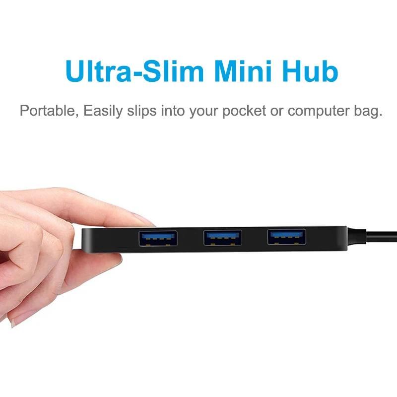 USB C HUB USB 3.0 Type C 4 Port Multi Splitter Adapter OTG for Macbook HUB Pro 13 15 Air Mi Pro for HUAWEI Computer Accessories