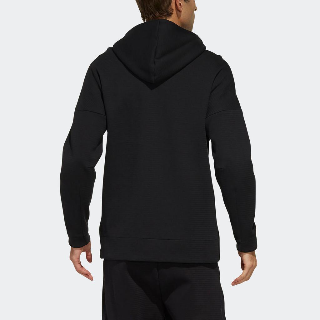 Adidas Sports Drop Shoulder Hooded Jacket Men Outerwear Black FM9339