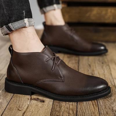 Botas Chelsea de piel auténtica para hombre, estilo informal, para oficina, formales, de vestir, color negro, 2024