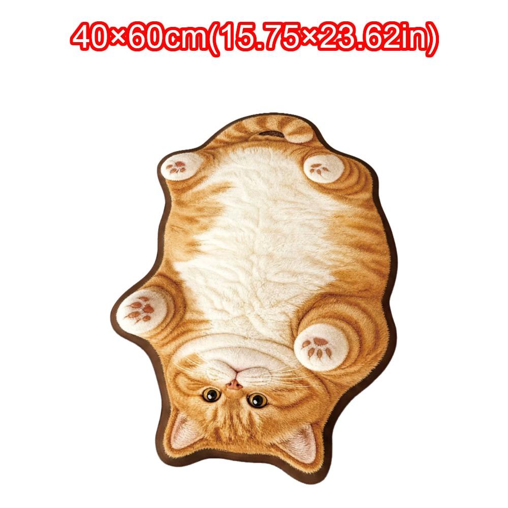 Decorative Rug Cat Shaped Rug Cat Pattern Cat Floor Mat Cute Animal Door Mat  Living Room Decor