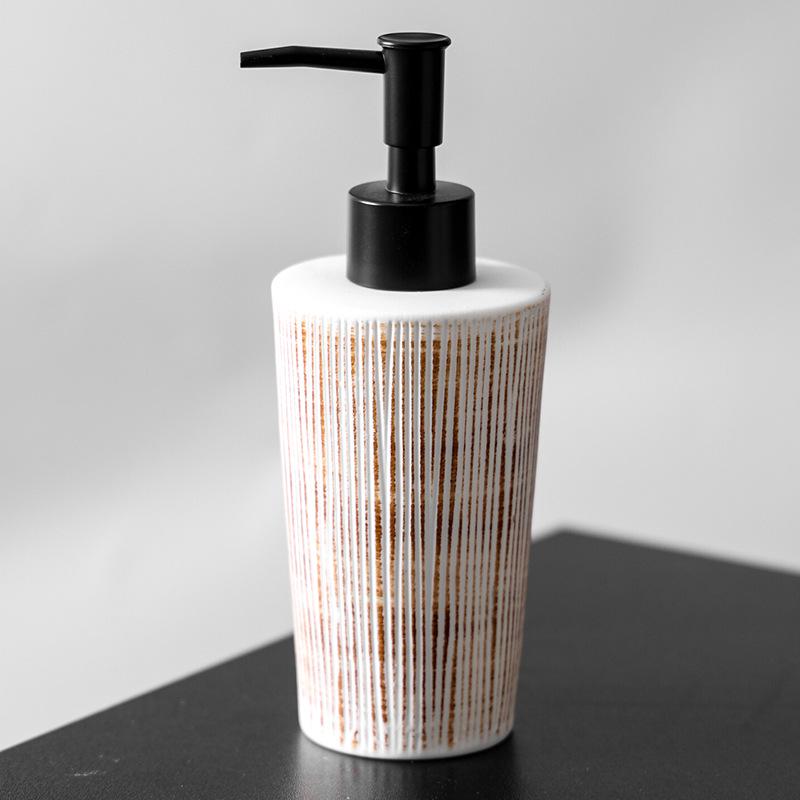 Ceramic Bathroom Soap & Lotion Dispenser Pump