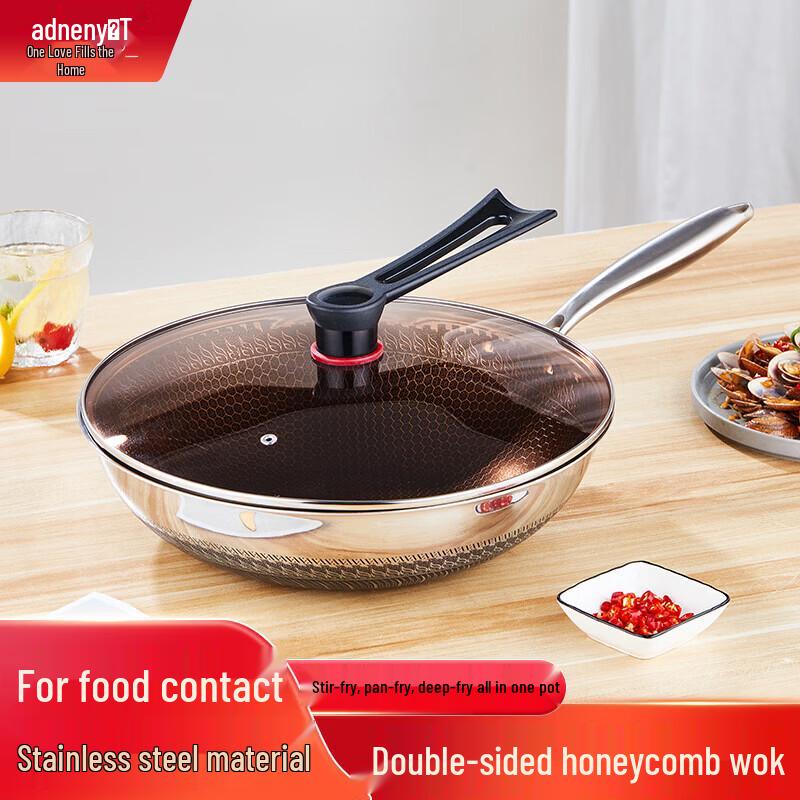 Adneny Double-Sided Honeycomb Non-stick Wok