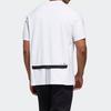 Adidas Ribbed Crew Neck Solid Short Sleeve T-Shirt Men Tops White GF4022
