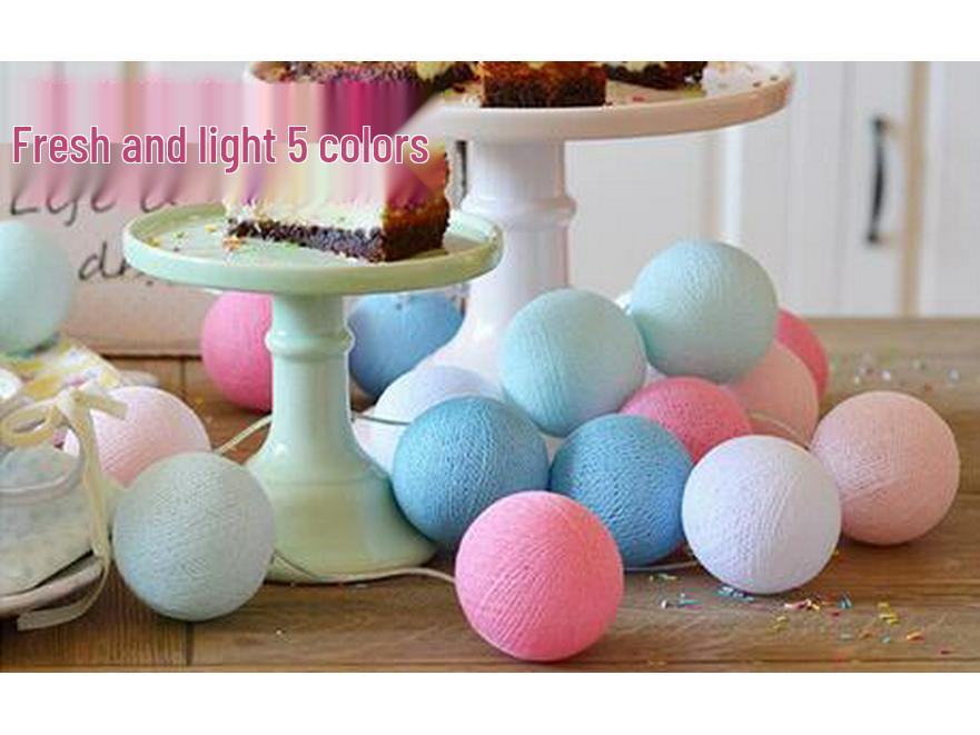 LED Cotton Ball String Lights - Colorful Flashing Lights for Christmas, Festivals, and Indoor Decoration