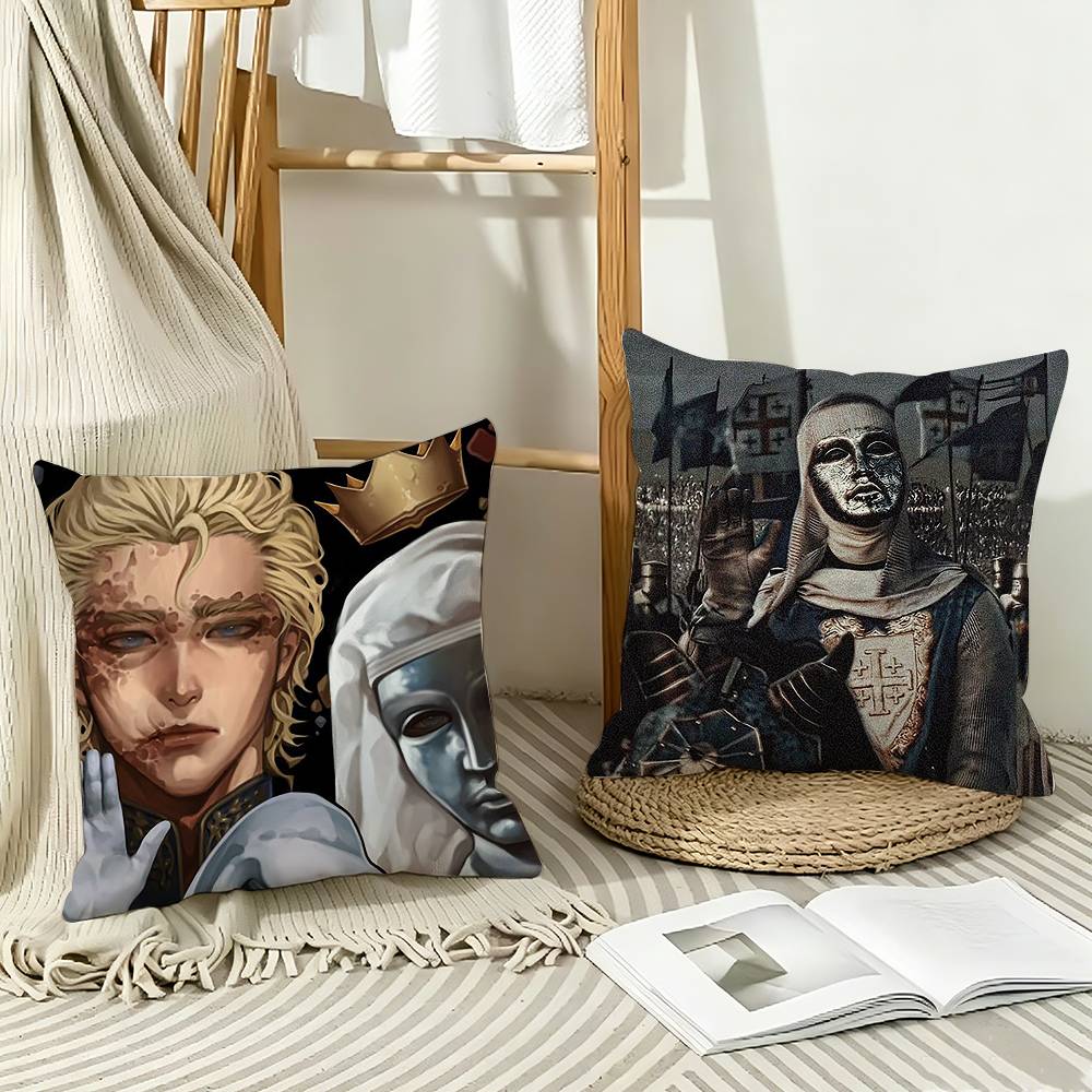 Baldwin IV The Leper King Medieval Crusader Monarch Pillow Case Pattern Printed Pillowcase For Living Room Sofa Cushion Cover