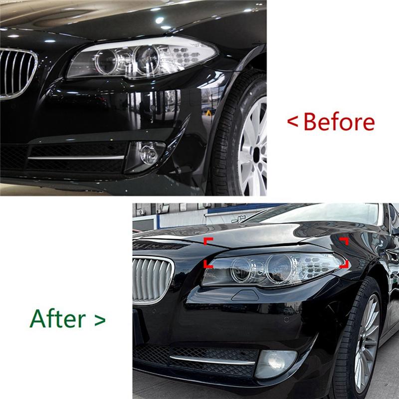 M63K - Pre BMW radu 5 F10 F11 začiatok 2011-2014 Kryt predného svetlometu Ozdobná lišta Kryt obočia Dekoračná nálepka