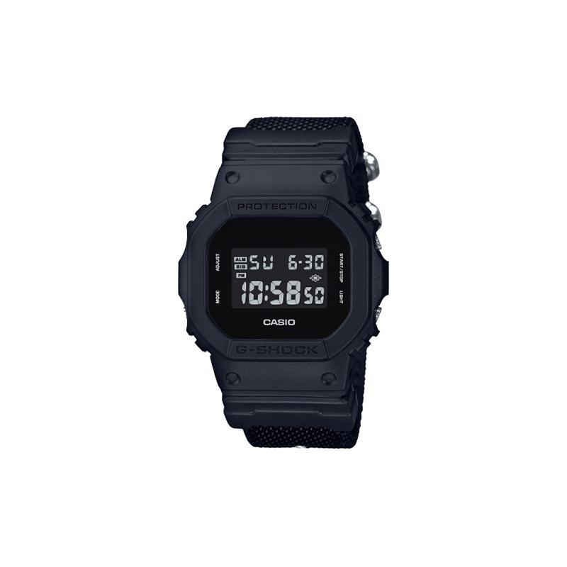 

Casio G-SQUAD series G-SHOCK small square retro fashion trendy classic quartz movement fabric strap Japanese and Korean watch men s DW-5600BBN-1PR чёрный