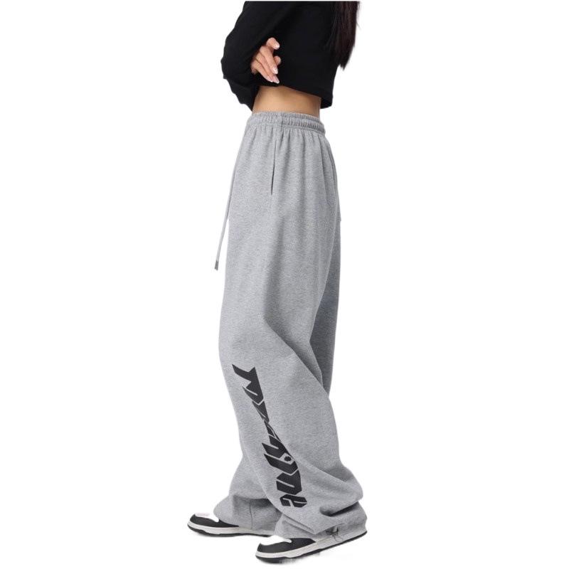 YBKZ Women's Hip Hop Streetwear Loose Straight Leg Jazz Dance Sweatpants