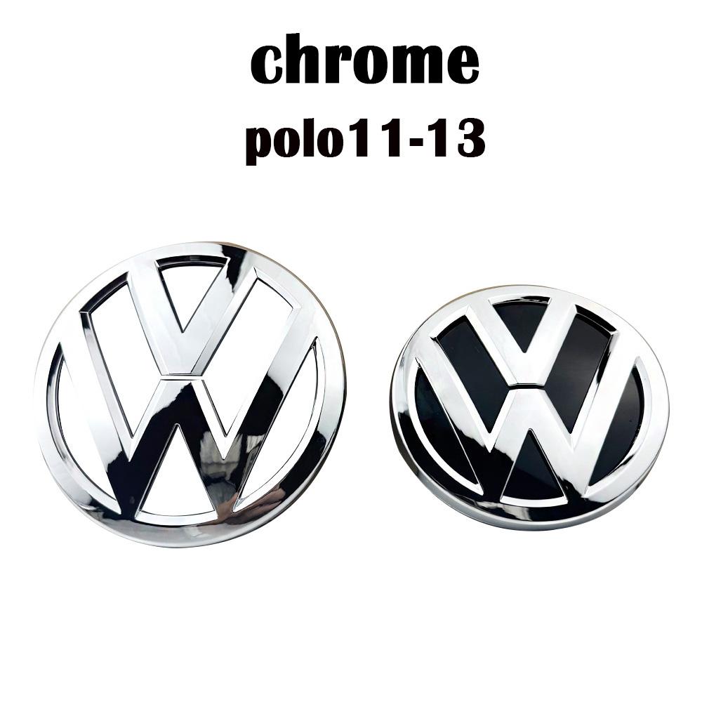 hijk1 Black car Front Grill Emblem Rear Trunk Badge Logo Golf 6 7 7.5 MK6 MK7 MK8 Polo 1set For Volkswagen VW Sticker Accessories