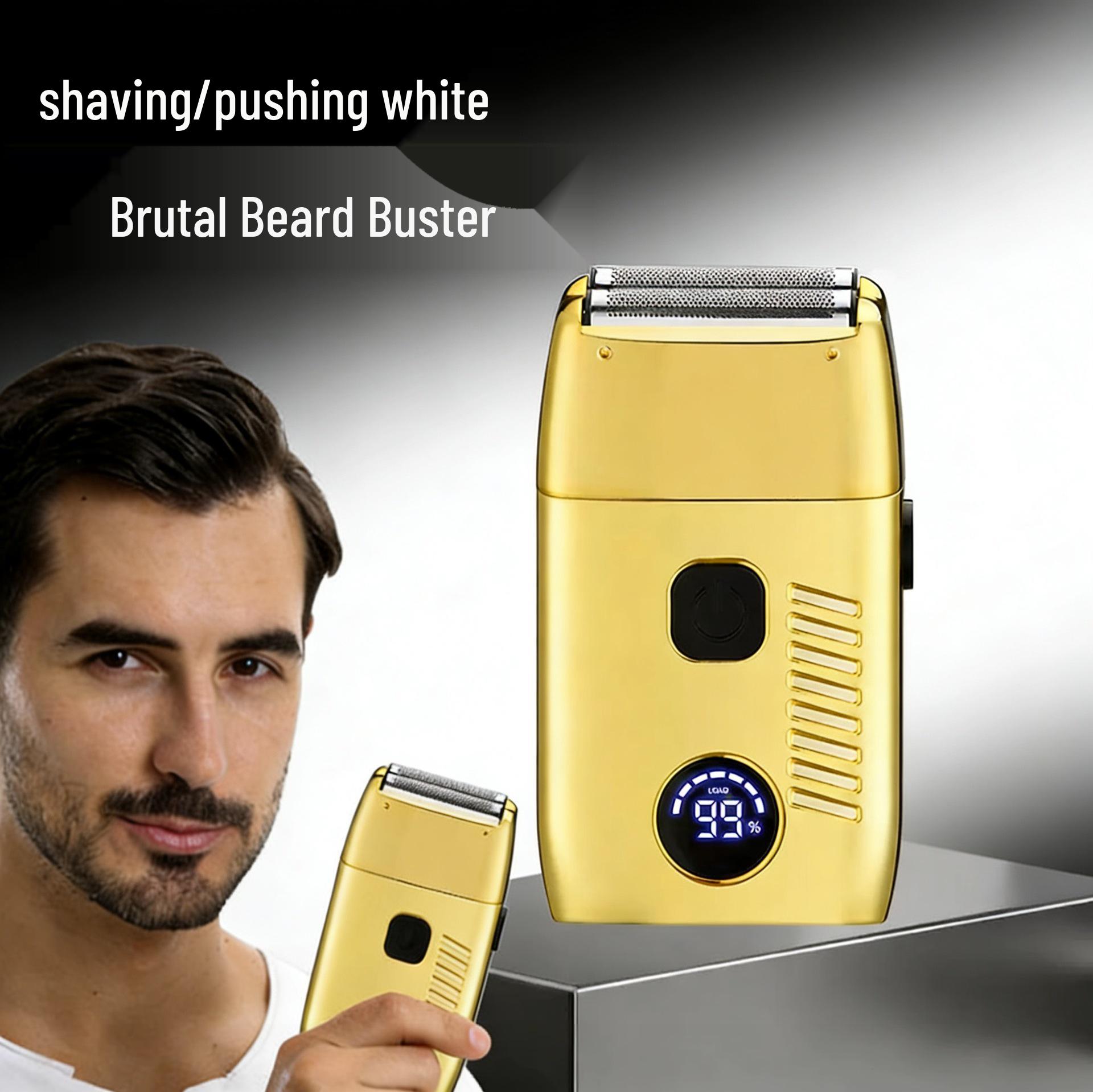 Portable Men s Electric Shaver with LCD Display and Bare Head Trimmer