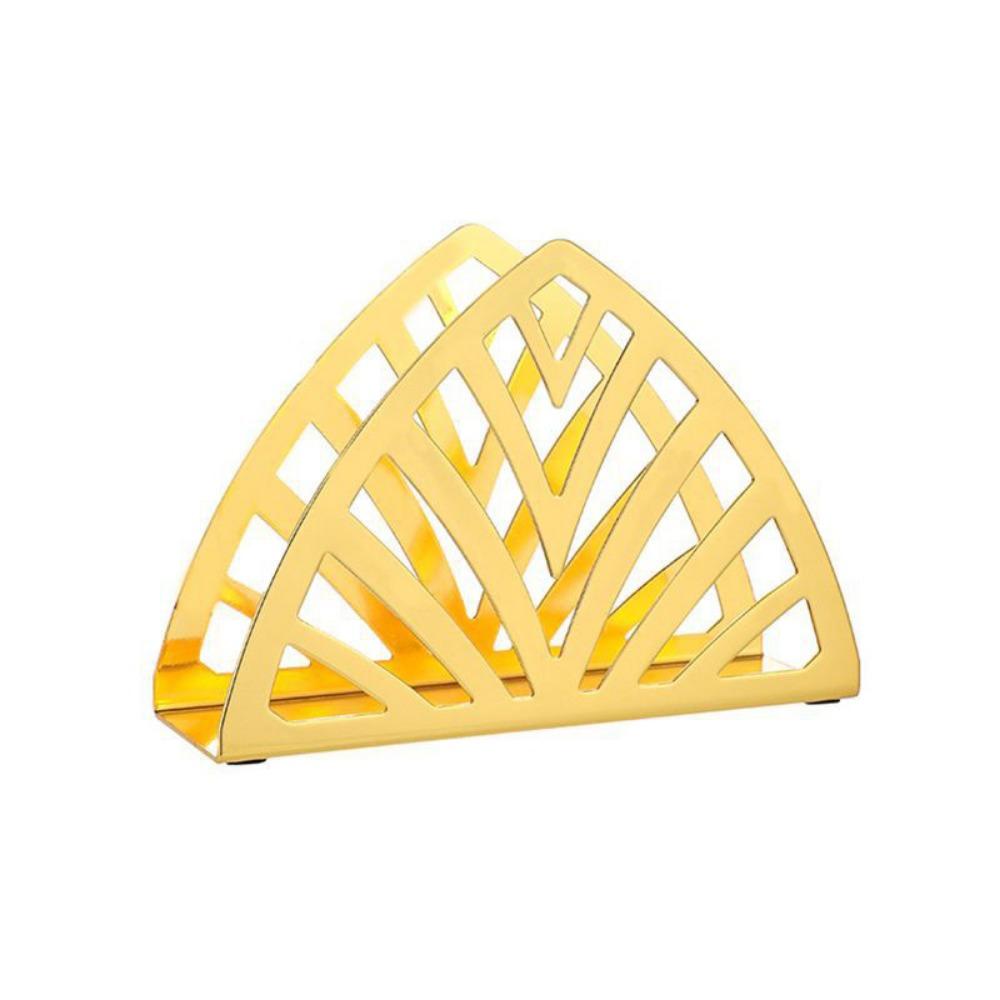 Non-slip Bottom Iron Art Paper Towel Holder Hollow Desktop Tissue Stand  Home