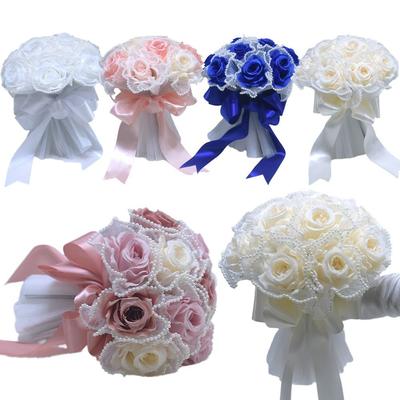Pearl Wedding Bouquets Romantic Bridal Bouquets Artificial Hand Bouquet  Ceremony Anniversary