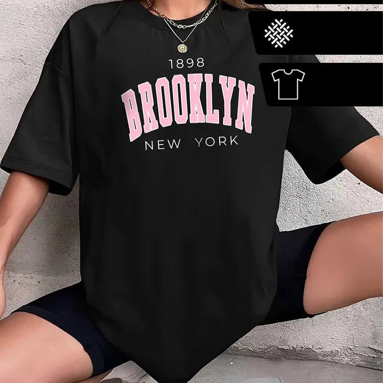 

женская футболка с коротким рукавом и круглым вырезом с мультяшным принтом, хлопковая летняя футболка 3XL