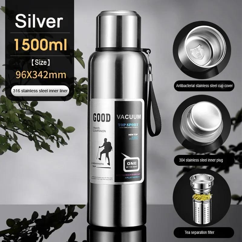 Große Kapazität Kalt Thermos Becher Edelstahl Isolierte Tee Kaffee Wasserflasche Isolierflasche Topf Reisebecher