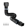 Flexible PE Downspout Extender Extendable Round Drain Pipe for Outdoor Lawn Patio Rainwater Drainage