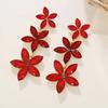 Elegant Floral Petal Drop Earrings With Gold Alloy For Evening Wear And Fashion Jewelry