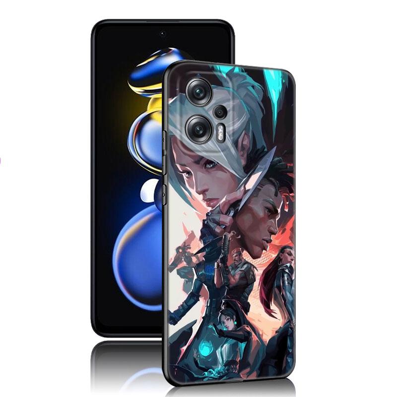 The Valorant Game Black Silicone Phone Case For Xiaomi POCO X3 X4 NFC F5 M3 M4 M6 X5 X6 Pro F3 F4 GT 5G C55 C65 M5