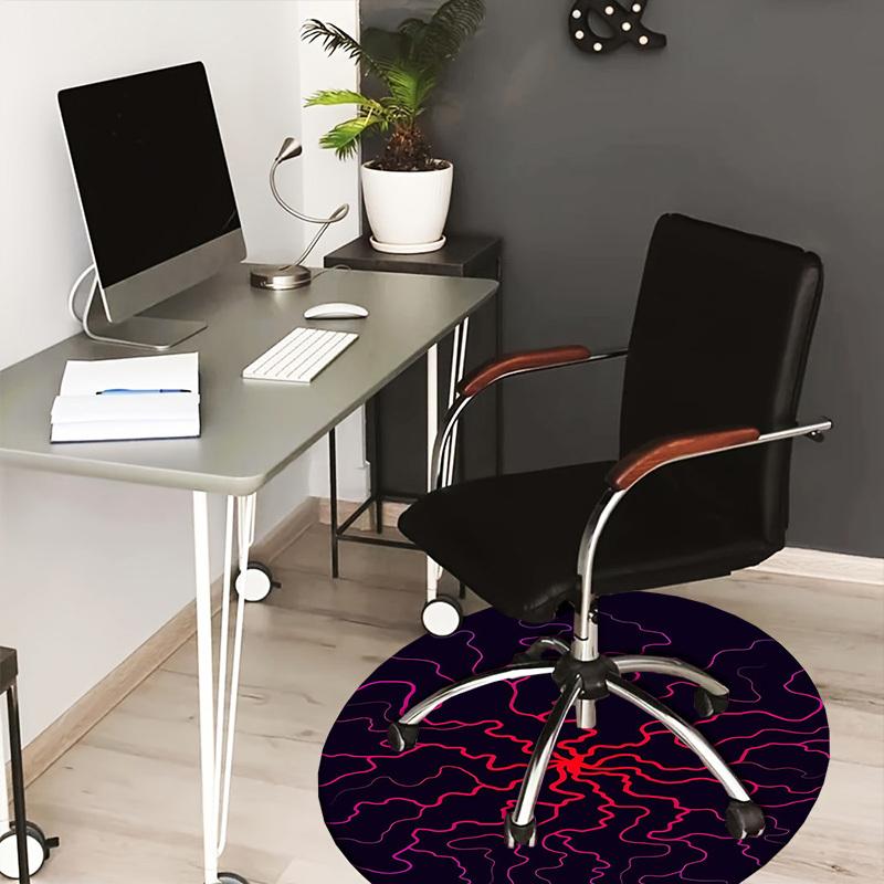 

1pc Office Carpet Chair Mats Neon River Network Perfect for Decorating Office Chairs, Living Rooms, Or Bedrooms.YDT103 80cm by 80cm