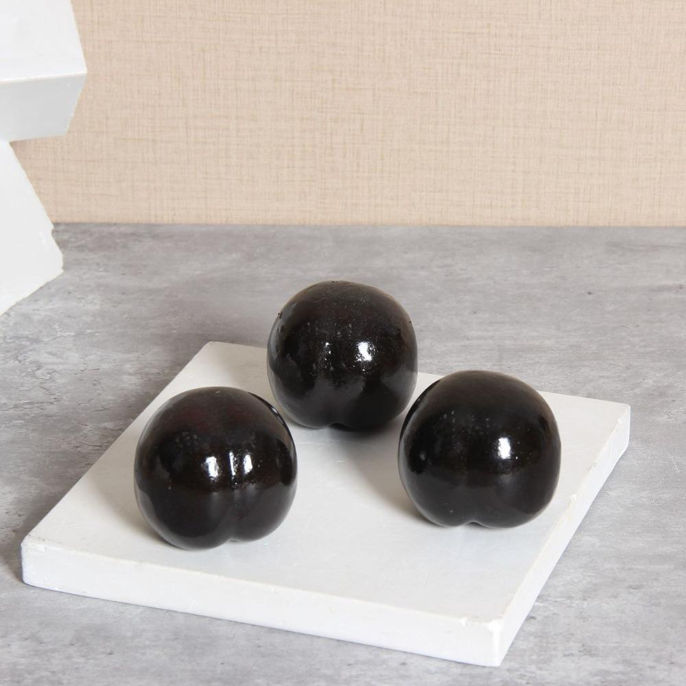 10pcs Handicrafts Artificial Foam Black Plum Mini Faux Fruit Ornament  Home Decor