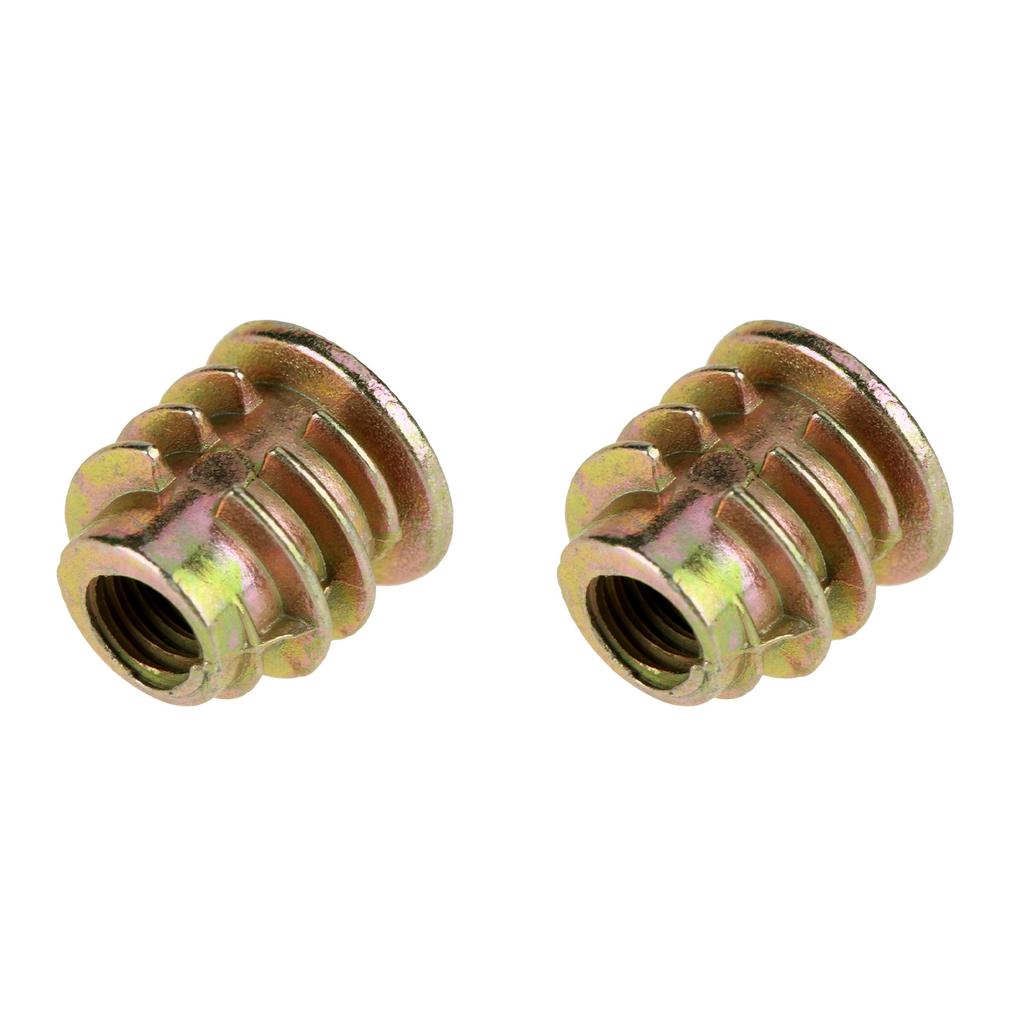 Hex Drive Furniture Nut, Threaded Insert Nuts, Hex Socket Screw in Nuts 50Pcs M48mm Zinc Alloy Insert Nuts Hex Drive Head Furniture, Nut Inserts
