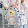 Student Schoolbag Women's Contrast Color Backpack Children's Backpack for Girls