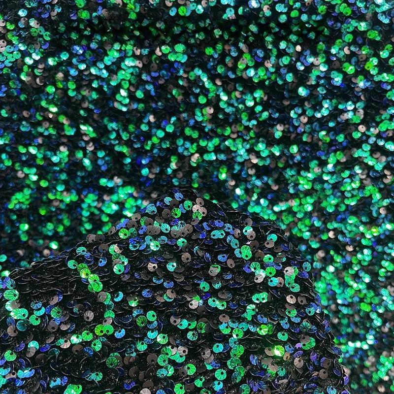 1/3 yard Colorful Shiny Sequin Fabric Oil Glossy Tulle Dress Wedding Dress Material Various Styles Home Clothing Embellishm