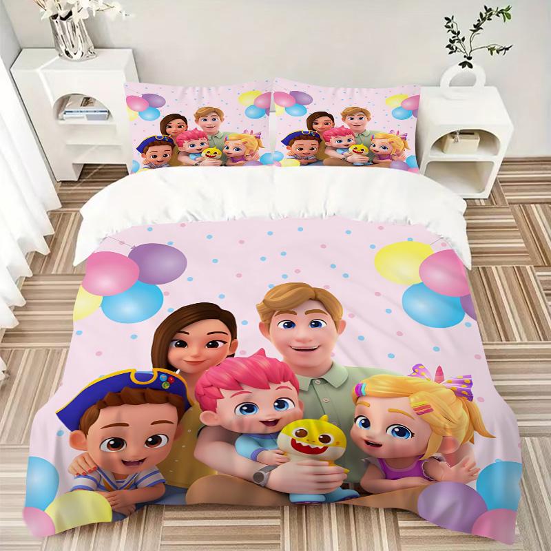 Family Celebration Balloons Print 3Pcs Bedding Setduvet Cover With 2 Bedropillowcase Home Birthday Gift