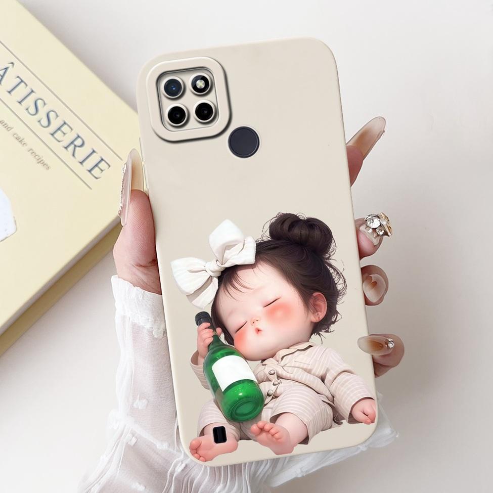 For Realme C21Y RMX3261 RMX3263 C25Y RMX3269 Cover For Realme C21Y Case Cute Cat Funny Cool Fashion Silicone Shockproof Bumper