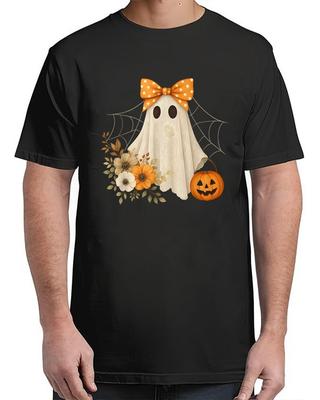 Halloween Flower Ghost Spooky Lace Ghost T-Shirt for Men & Women S–4XL