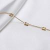 Vnox Elegant Women's Thin Chain Bracelets, Bling CZ Stone Charms Wristband Temperament Jewelry,Length Adjustable