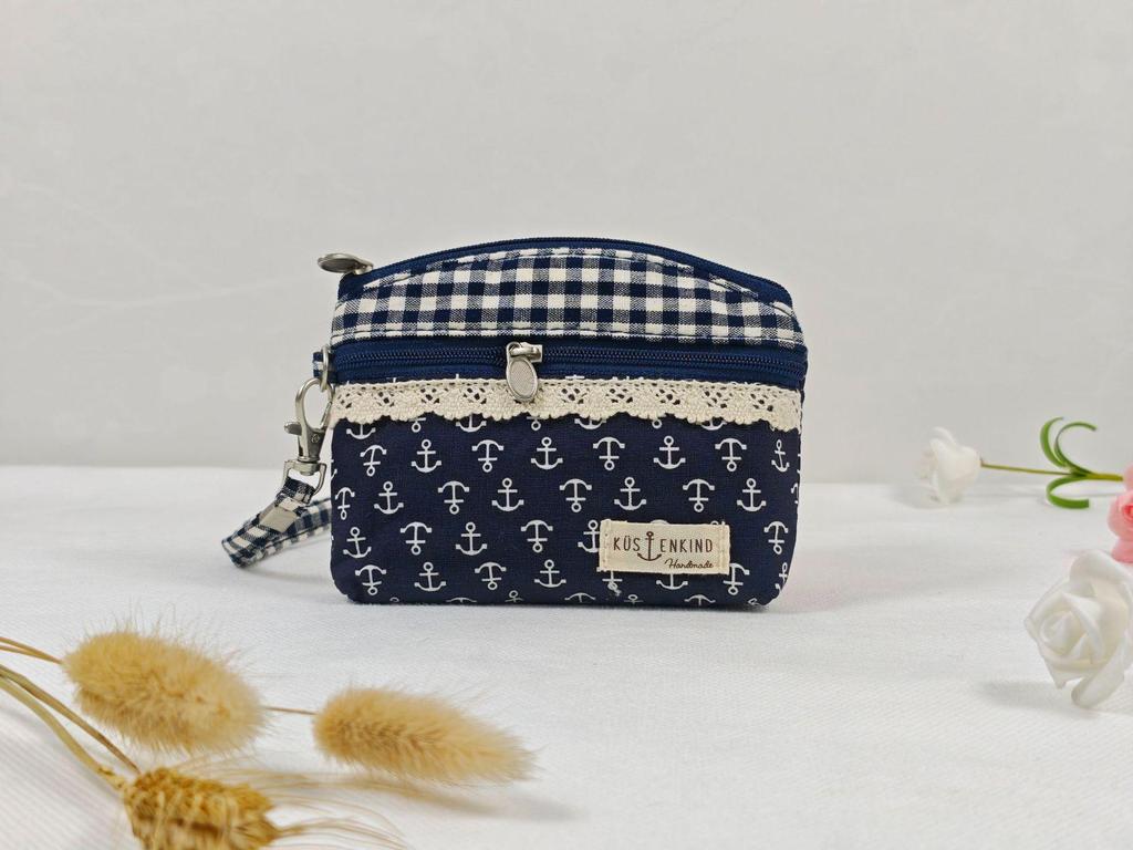 Pastoral Lace Cotton Women's Double-Zip Coin Purse & Key Holder