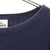 LACOSTE Border Pattern 7 minutes sleeve Boat neck Basque shirt 3 Navy Men's Used