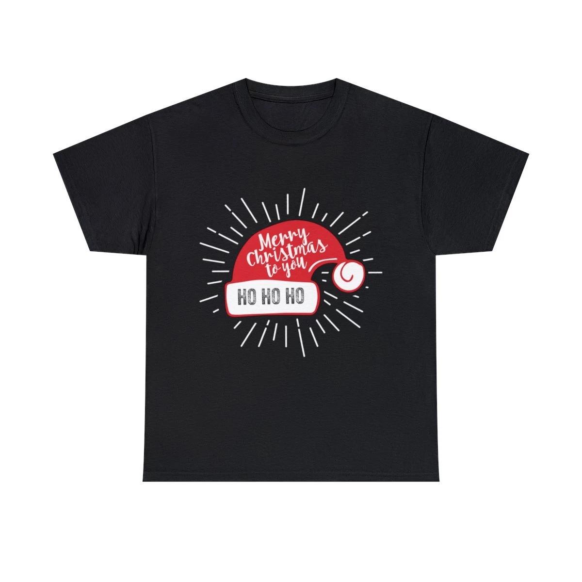 Merry Christmas To You Santa Hat Graphic Tee Shirt, S-5XL L