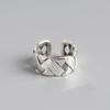 Modish Stylish Sterling Color Woven For Women Rings Smooth Geometric Open Rings JewelryFashion Jewelry