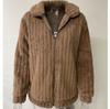 Autumn and Winter Plush Cardigan with A Short Collar Jacket