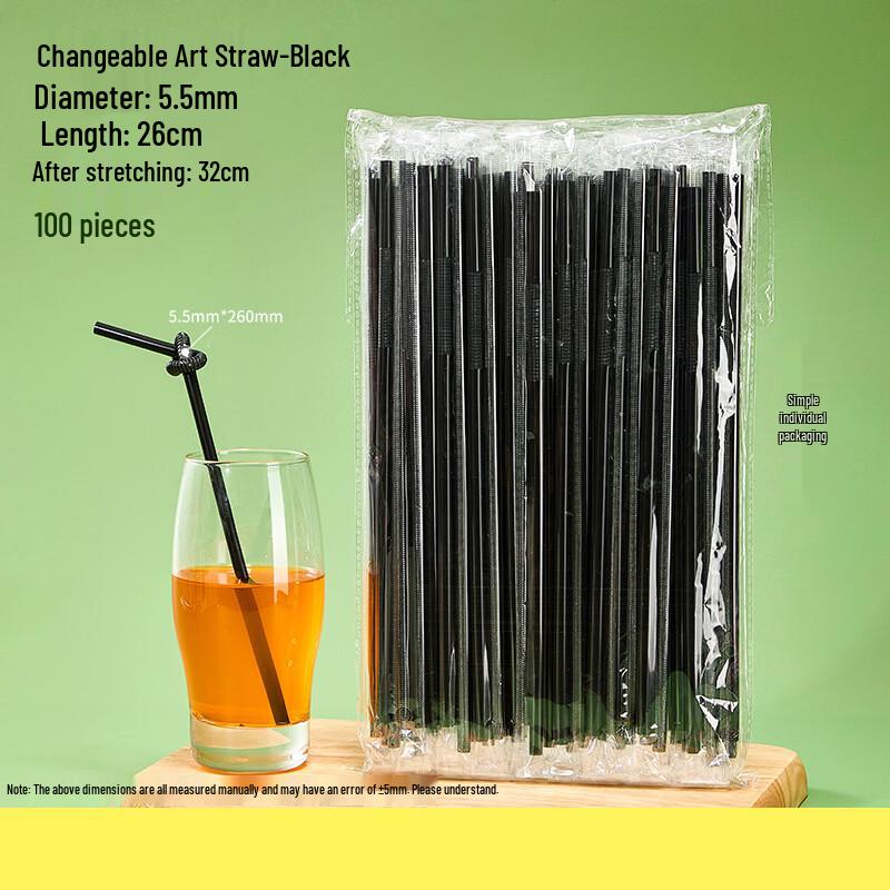 Platin Chef Food Grade Disposable Black Straws