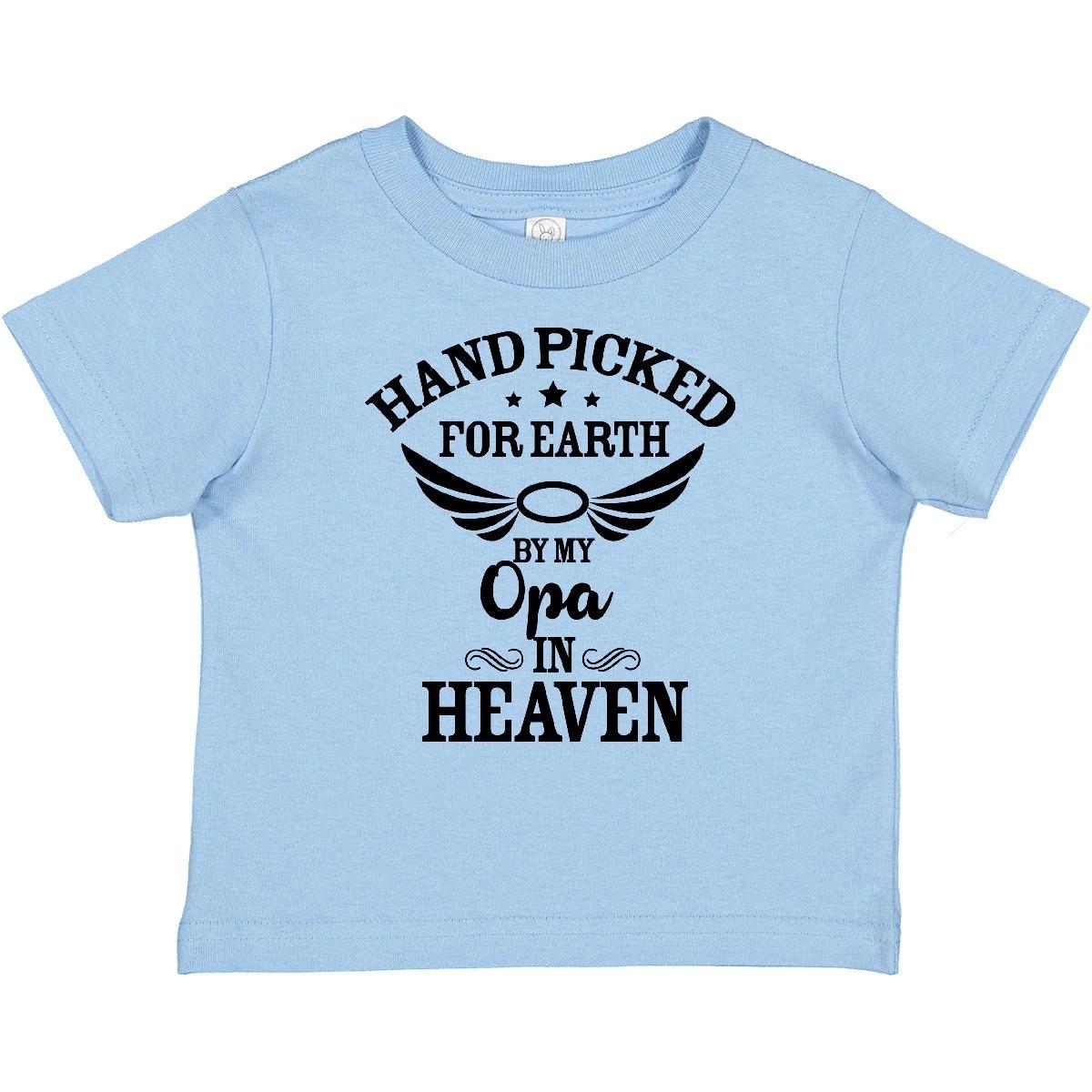 

Inktastic Handpicked For Earth By My Opa In Heaven With Angel Wings Baby T-Shirt 100
