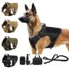 Tactical Dog Harness Collar Leash Molle Pouches For Medium Large Dogs Pet German Shepherd Training Walking Vest Dog Harnesses