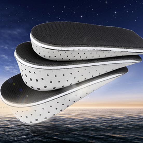 1 paar Unisex 2,3–4,3 cm mäluvahust kõrgust suurendavad pooljalatsi sisetallad